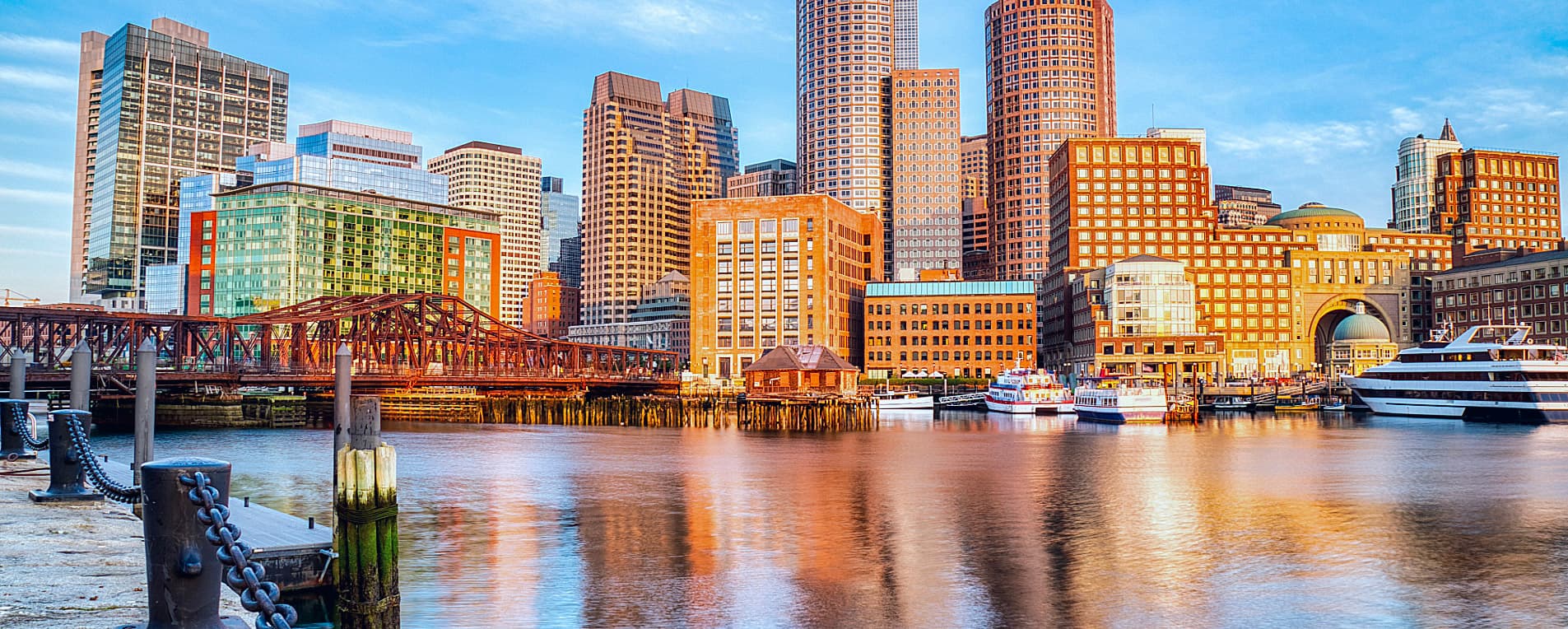 Boston skyline for the Boston multifamily market report