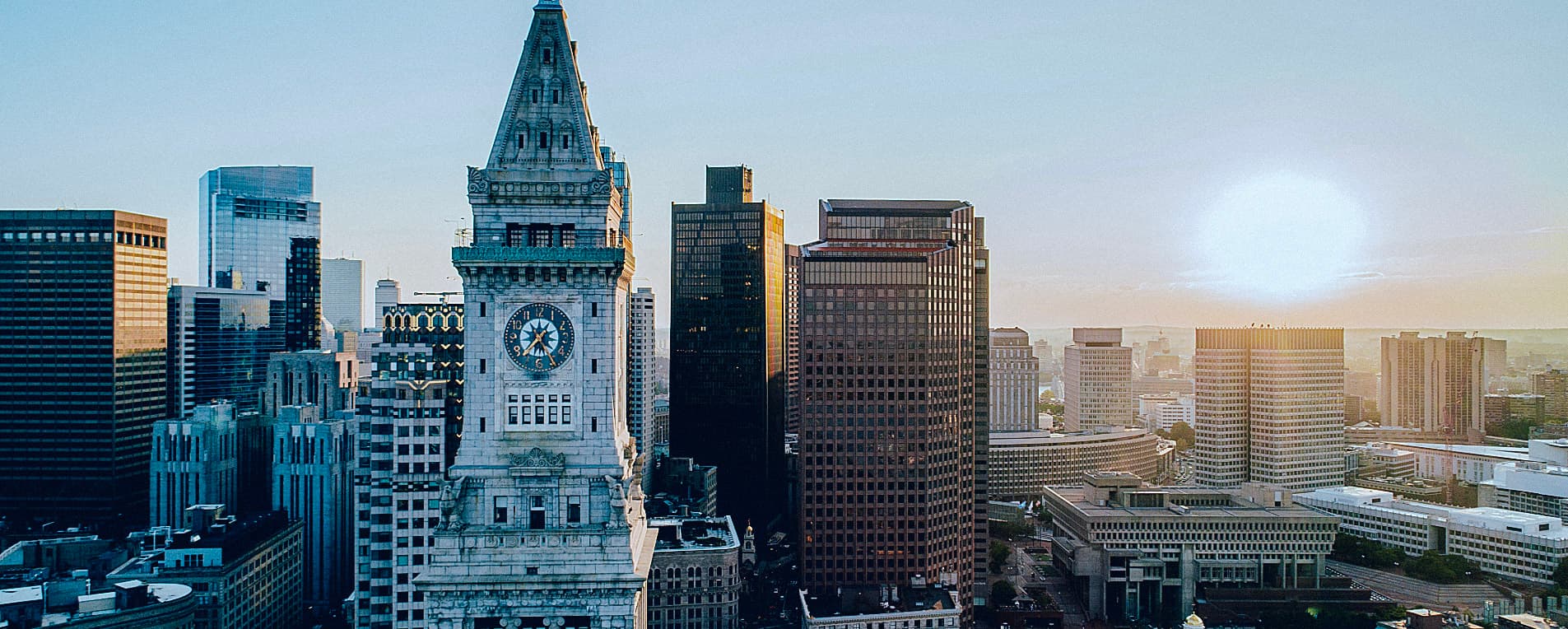 Boston skyline for the Boston multifamily market report update