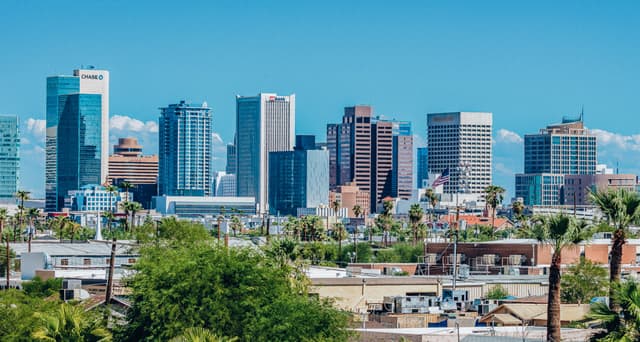 Skyline of Phoenix Metro for Phoenix Business Journal Recognizes Matthews™ as a Top 10 Commercial Brokerage press release